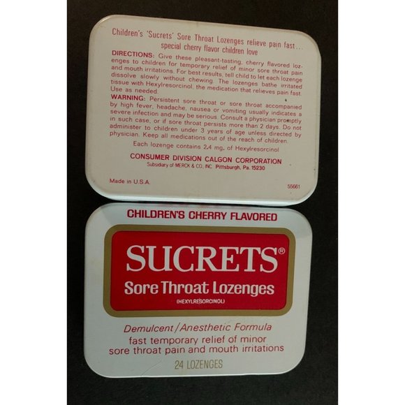 Vintage 1970's Children's Sucrets Tin Box - Empty - Picture 2 of 6